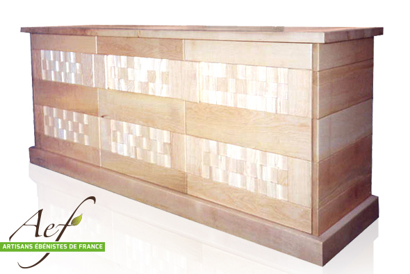 Buffet Contemporain Frene - Premier meuble homologué par Daniel Bourget Buffet contemporain - Fresne